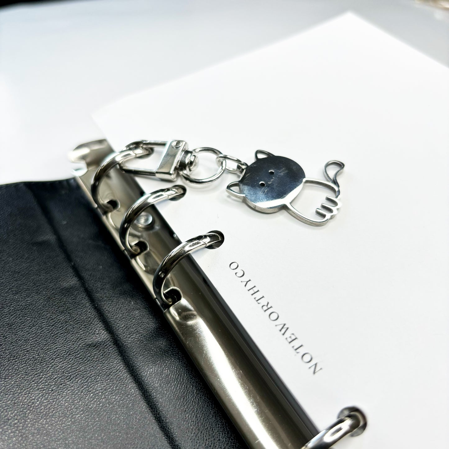 Silver Kitty Charm