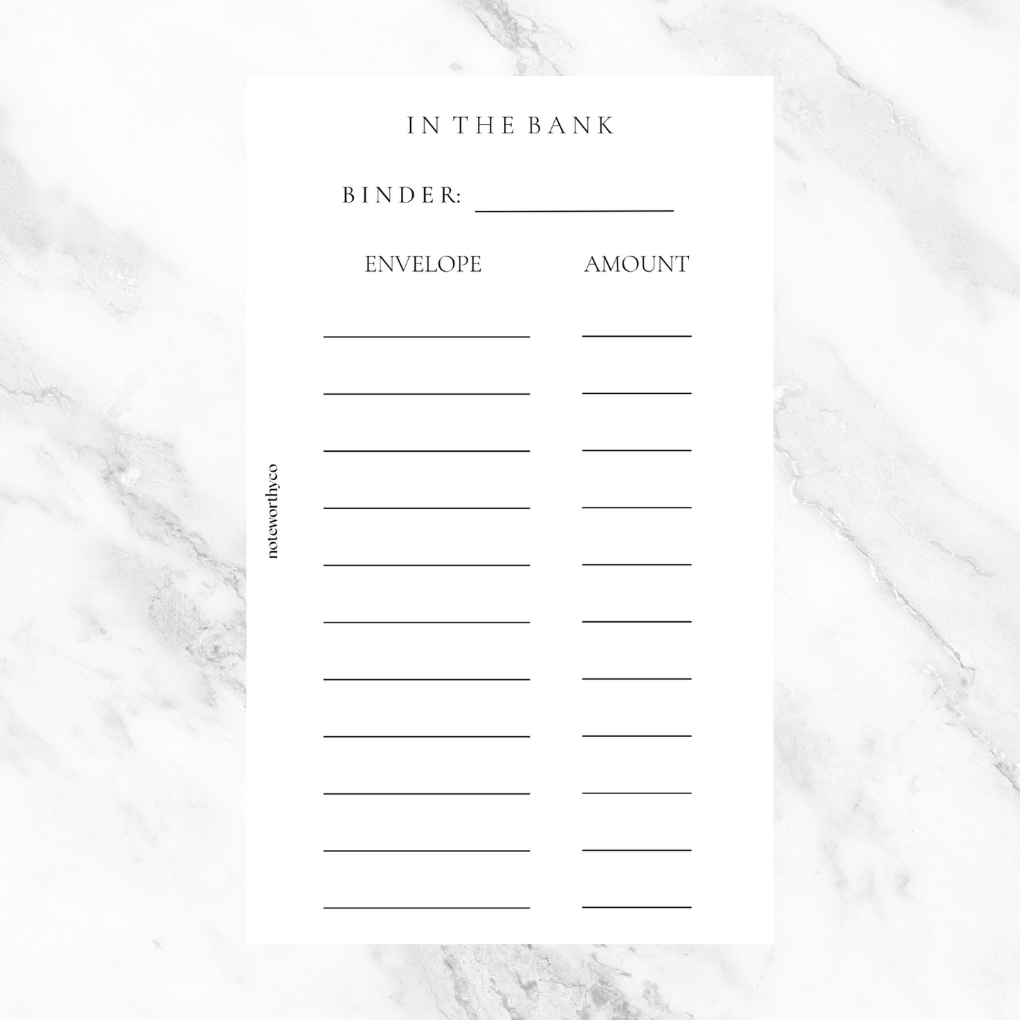A6 Over Flow Binder Printables