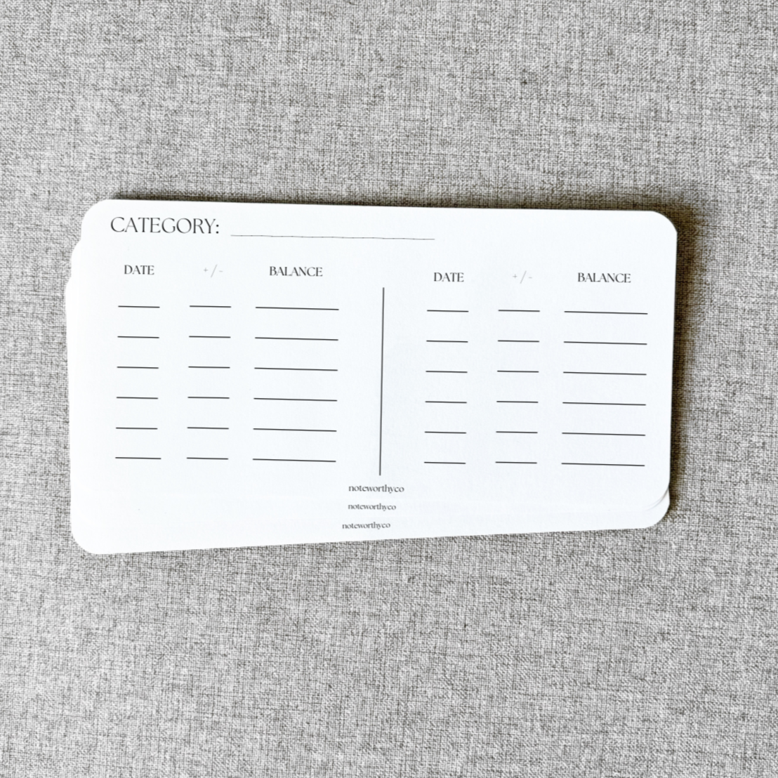 The Classic Cash Tracker- SET OF 3