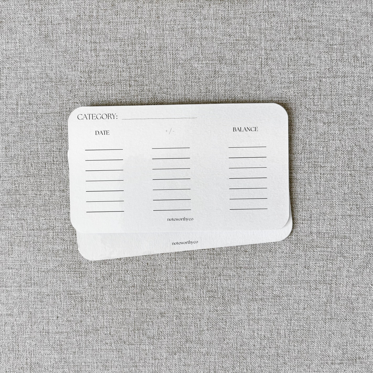 The A7 Classic Cash Tracker - SET OF 5