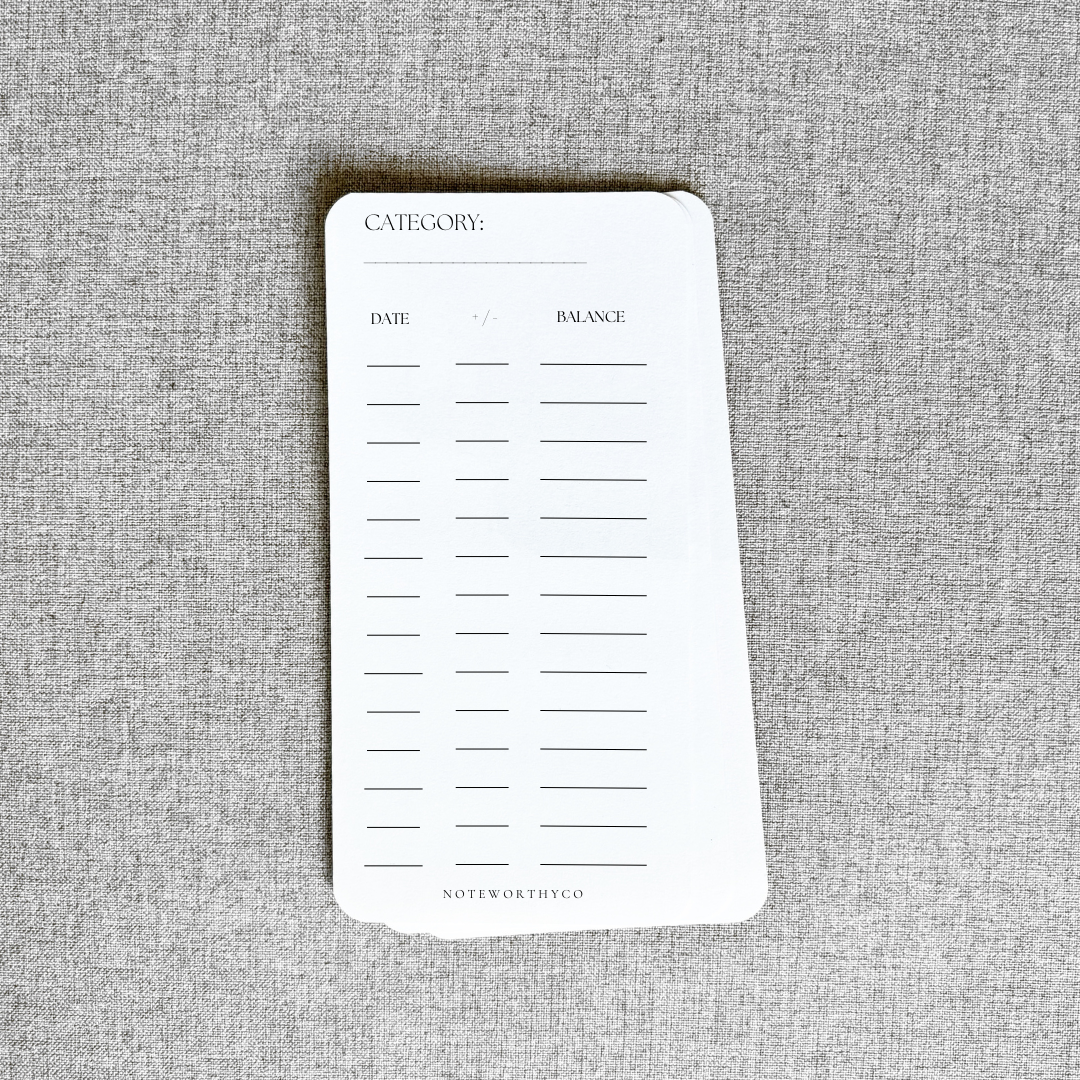The Classic Cash Tracker- SET OF 3