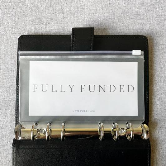 A6 Fully Funded Insert - Zipper Pouch Size- SET OF 3