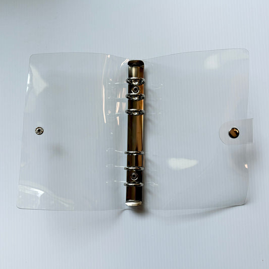 CLEAR BINDER- SILVER RINGS (Personal / A6 Size ) #NW68