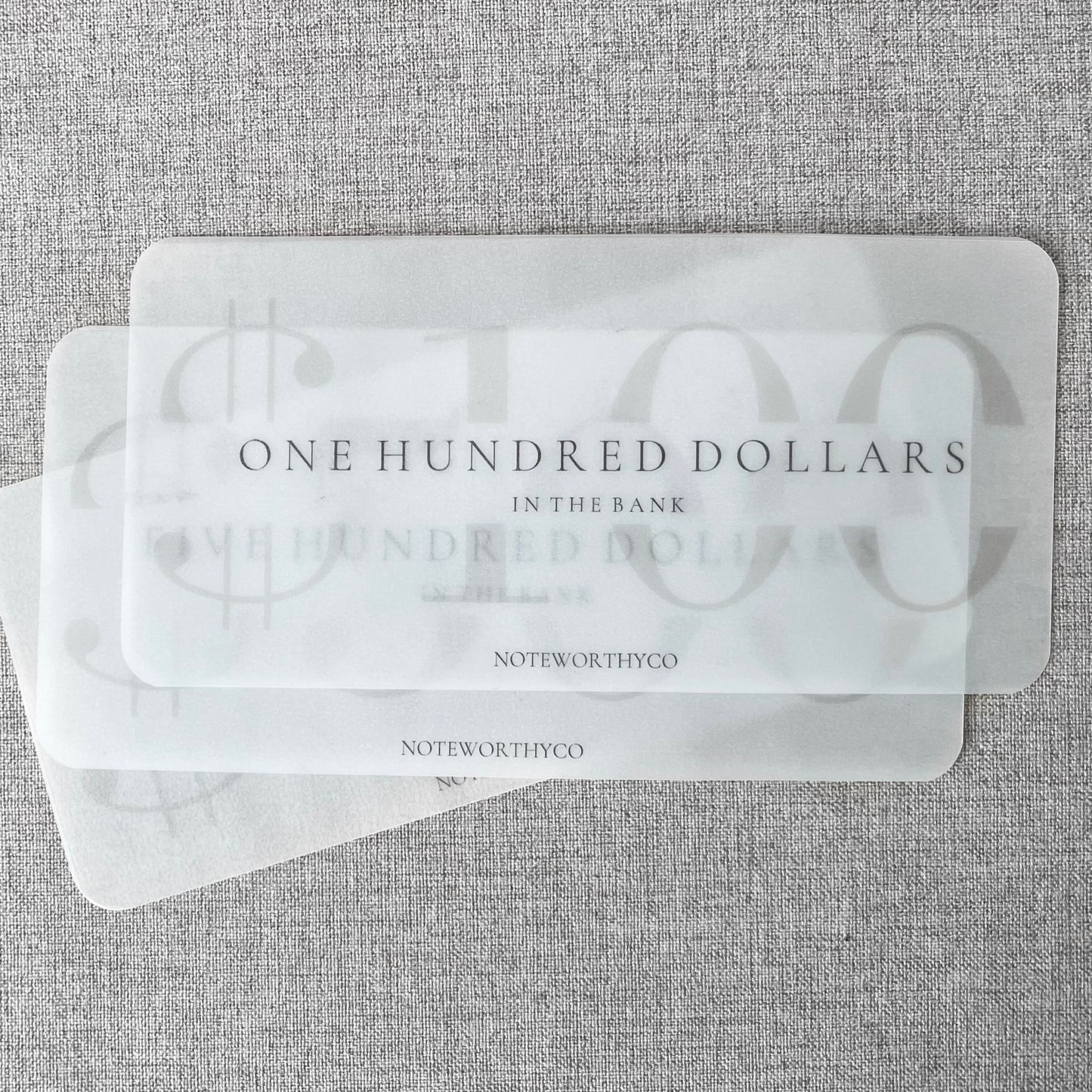 In the Bank Cash Place Holders PRINTABLE