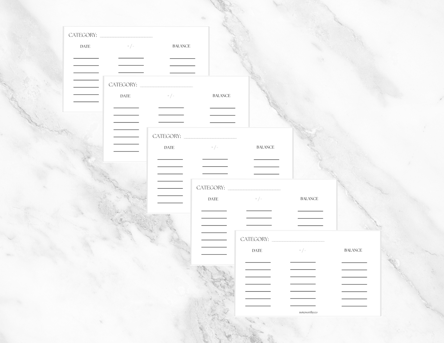 The A7 Classic Cash Tracker PRINTABLE