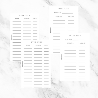 Over Flow Binder Printables