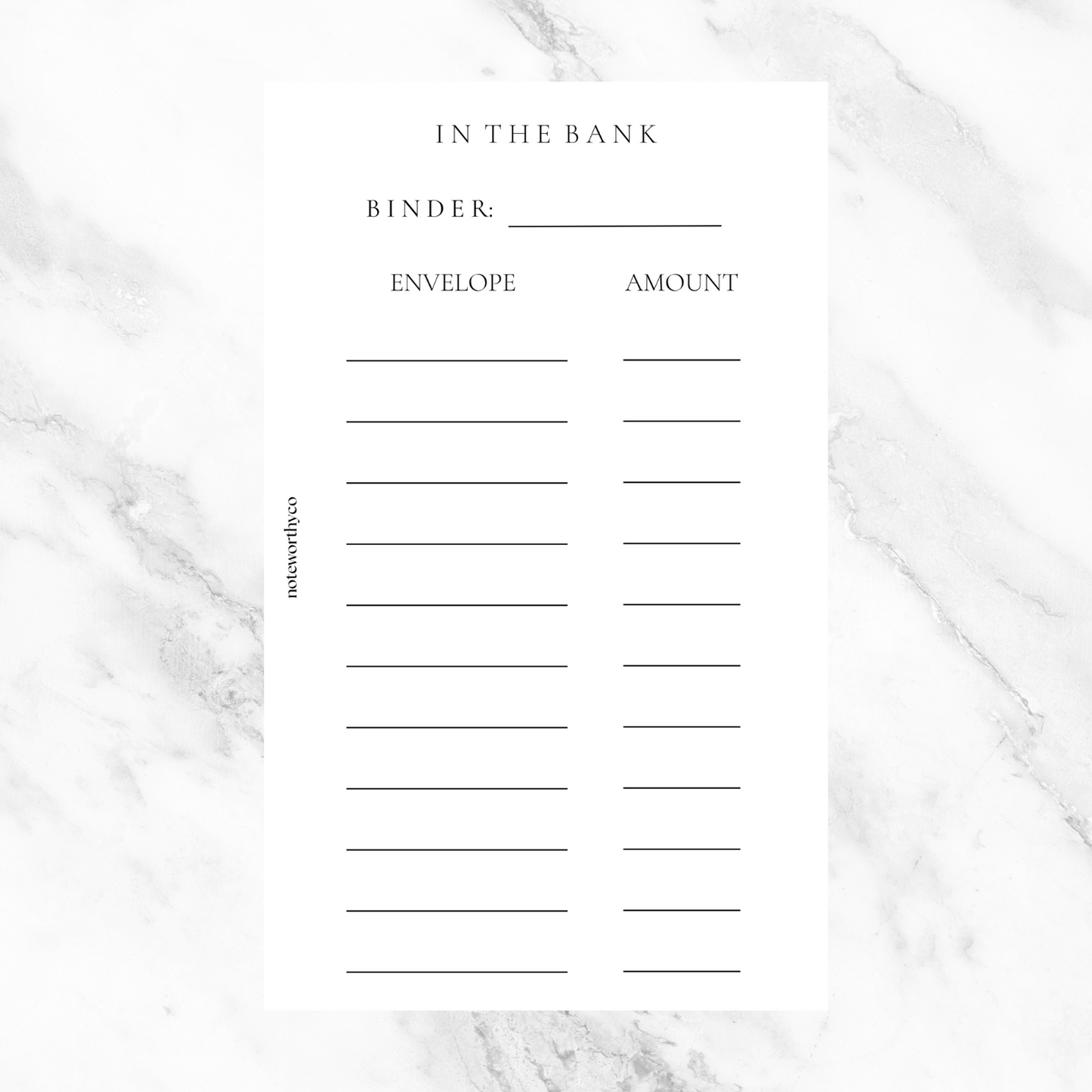 Over Flow Binder Printables