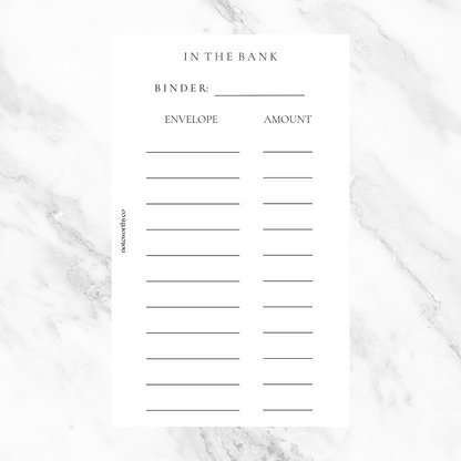 Over Flow Binder Printables