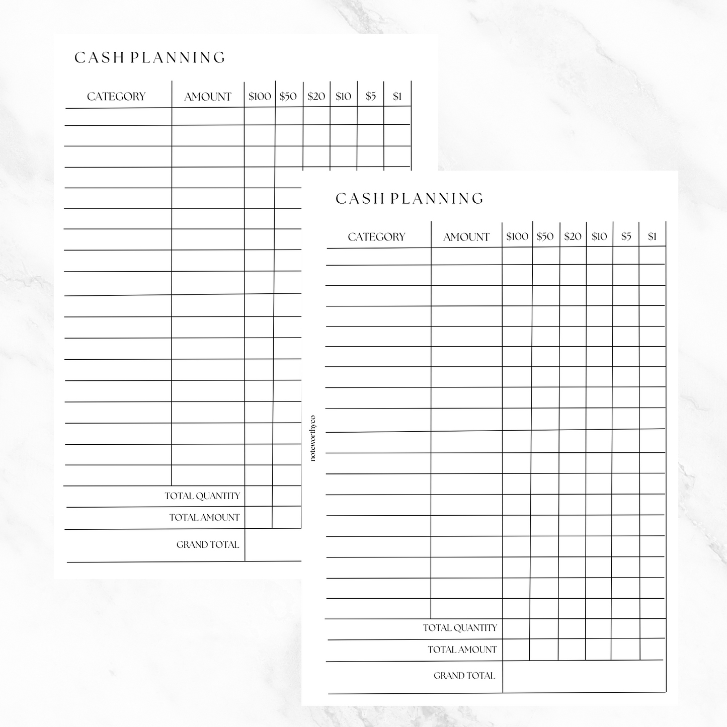 Cash Planning PRINTABLE