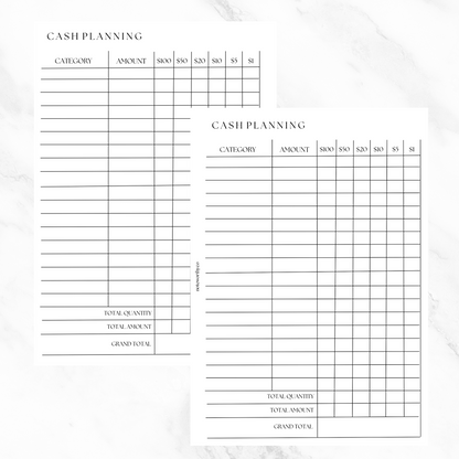 Cash Planning PRINTABLE