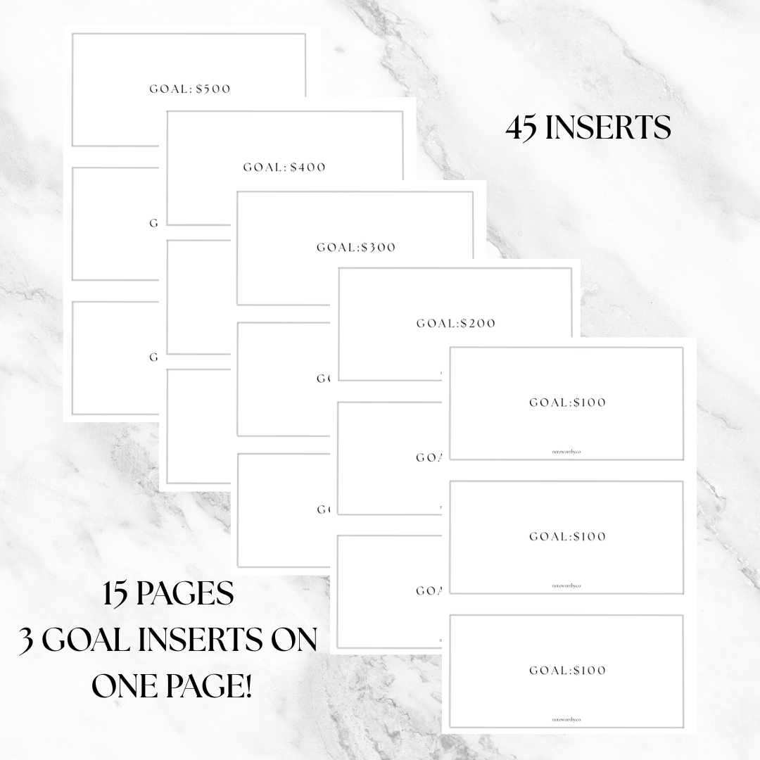 Goal Insert PRINTABLES