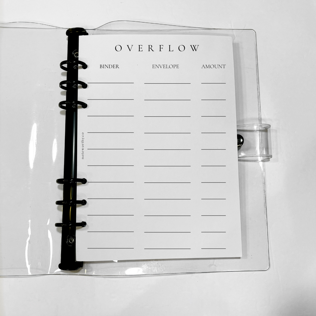 A5 Overflow Binder Printables