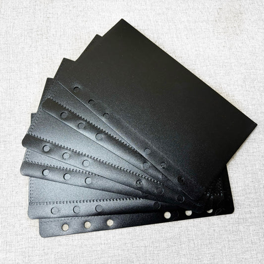 Set of 6 Black Personal Envelopes  #NW32