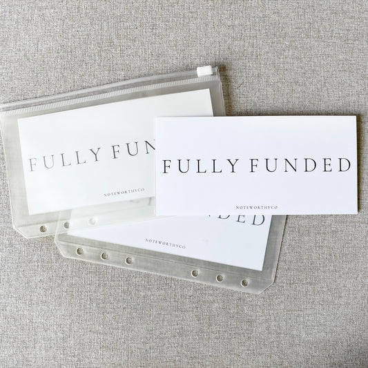 Minimalistic Fully Funded - A6 Zipper Pouch Size