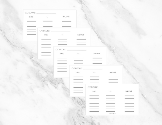 The A7 Classic Cash Tracker PRINTABLE